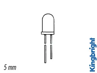 5mm Weerstand LED Lamp 12V Rood Diffuus - 1