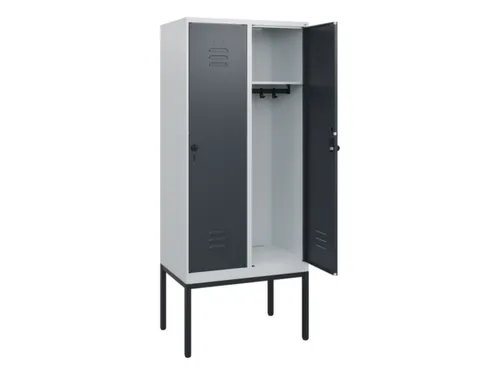 locker,HxBxD 1950x800x500mm,2vak,vak B 400mm,draaigrendel