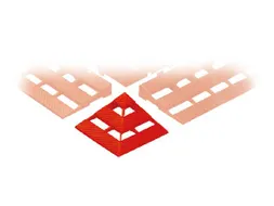 Hoekstuk Hd-pe Lxbxh 110x110x25mm Rood
