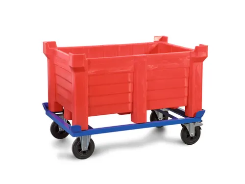 stapelbak,HxLxB 600x800x1200mm,300l,PE,rood,Wanden gesloten