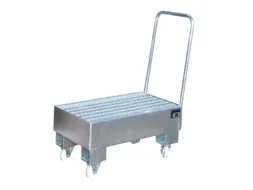 verrijdbare opvangbak,v. 2x60l vat,opvangvol. 61l,HxBxD 1075x500x940mm