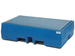 PE-opvangbak,v. 2x200l vat/kleinemballage,opvangvol. 270l