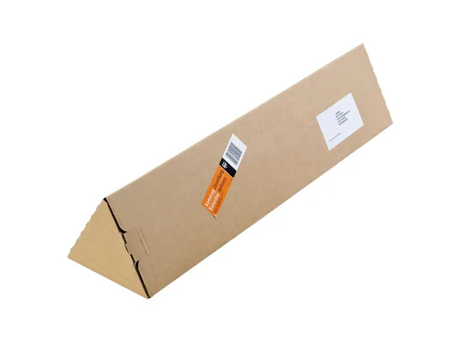 Tube d'expédition triangulaire 430x60x60mm cannelure simple Brun 20pc
