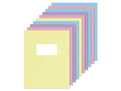 Schrift Kangaro A5 ruit 10mm pastel assorti kleuren pak 10 stuks