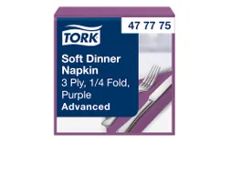 Tork 477775 Soft Dinnerservet Advanced Paars 39x39cm