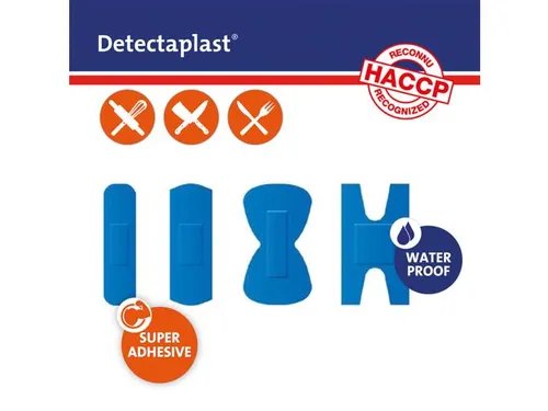 Detectaplast 8142U pleister waterafstotend blauw assorti 100 Stuks
