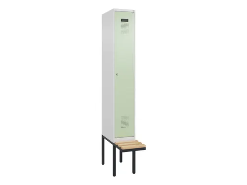 locker met bank,HxBxD 2120x300x815mm,1vak,vak B 300mm,cilinderslot