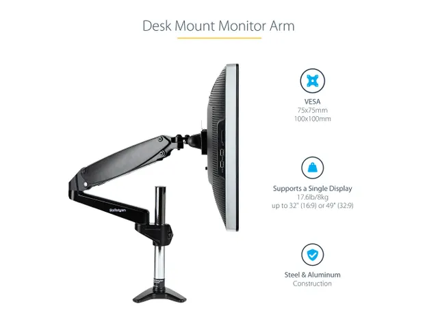 Bras 1 écran bureau Display VESA 32 inch 49 inch