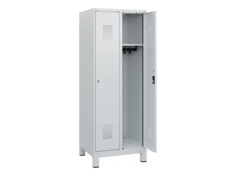 schoollocker,HxBxD 1630x600x500mm,2vak,vak B 300mm,cil.-slot,voeten