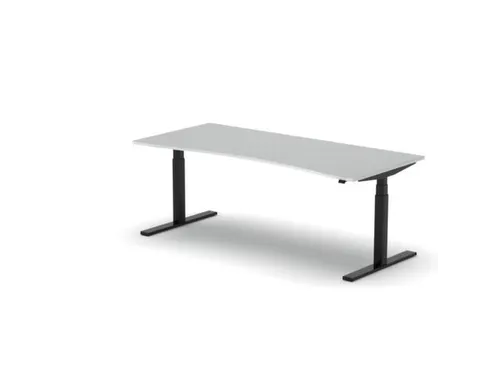 Elektrisch ihv bureau,HxBxD 650-1310x2000x900/800mm,blad wit