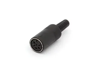 Vrouwelijke 6P Din Plug Zwart - 2