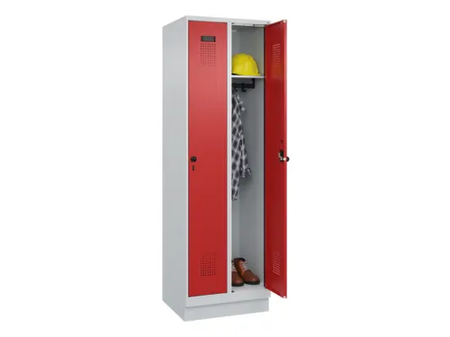 locker,HxBxD 1950x600x500mm,2vak,vak B 300mm,draaigrendel,sokkel