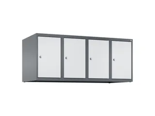 opzetkast,v. locker,4vak.,vak B 300mm,HxBxD 500x1200x500mm,vleugeldeur - 1