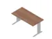 bureau,HxBxD 730x1600x800mm,blad canaletto-hout,C-voet aluminium