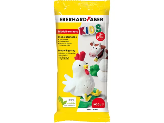 Boetseerklei wit in luchtdicht folie 1KG