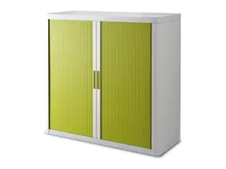 Roldeurkast HxBxD 1040x1100x415mm 2 Oh Romp Wit Front Groen