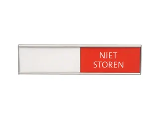 Design Schuifbord Aluminium Niet Storen Groen Rood 100x25mm - 1