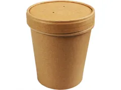 Biodore soepbeker.+deksel.krt+PLA 16oz/475ml 20x25 Stuks