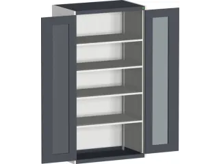 systeemkast,HxBxD 2000x1050x650mm,4xStalen bodem,5-punts sluitsysteem - 2