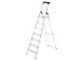 staande trap,eenzijdig,7trede(n),Stand H 1,5m,balk L 2,32m