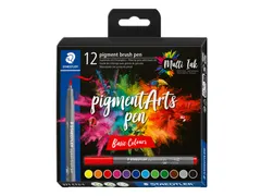 Brushpen Staedtler PigmentArts set à 12 kleuren