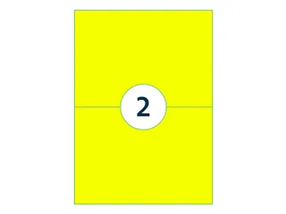Etiket Rillprint 210x148mm fluorgeel 200 etiketten - 4