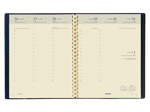 Agendavulling 2027 Brepols Timing 7dagen/2pagina's crème
