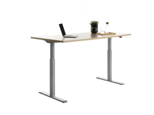 Elektrisch ihv bureau,HxBxD 700-1200x1600x800mm,blad esdoorn