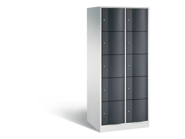 armoire multicases,corps RAL7035,face avant RAL7021