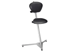 Stahulp Staalbuis Zitting Skai Zwart Onderstel Grijsaluminium