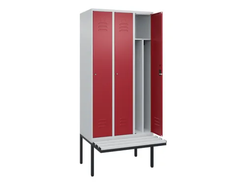 locker voor scheiding van kleding,HxBxD 2120x900x815mm,3vak