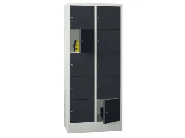 armoire multicases,HxlxP 1850x800x500mm,RAL7035,face avant RAL7016