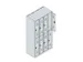 dubbeldekse locker,HxBxD 1850x1000x500mm,4x2vak.,vak B 250mm,cil.-slot