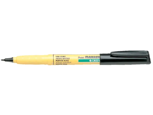Viltstift Pentel NM10 textiel Pen rond zwart 1mm