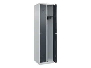 locker,HxBxD 1850x500x500mm,2vak,vak B 250mm,cil.-slot,staand op vloer - 2