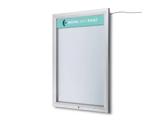 Outdoor mededelingenbord 9x A4 met logopaneel LED verlicht - 5