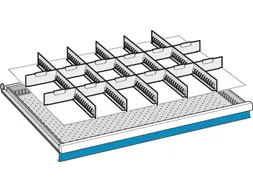 lade-indelingsset,5xsleufwand/12xscheidingsplaat,v. lade 54x36 E