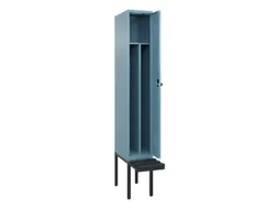 locker met bank,voor scheiding van kleding,HxBxD 2120x300x815mm,1vak