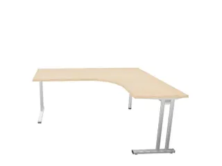 bureau in vrije vorm,HxBxD 740x1800x1600mm,vrije vorm,NE-esdoorn - 1