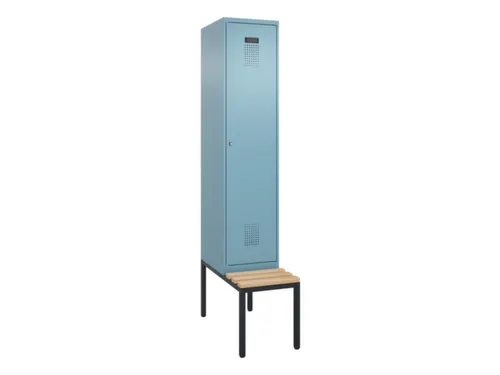 locker met bank,HxBxD 2120x400x815mm,1vak,vak B 400mm,cilinderslot