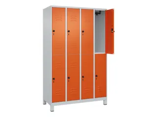 dubbeldekse locker,HxBxD 1950x1200x500mm,4x2vak.,vak B 300mm - 2