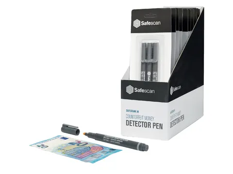 Valsgeld detectiepen Safescan 30 grijs blister à 3 stuks