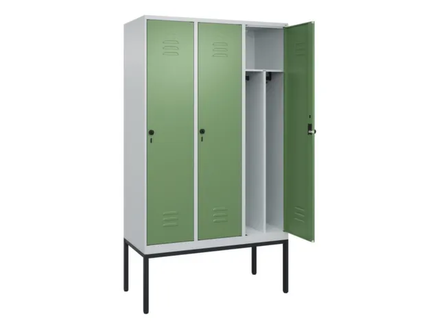 locker voor scheiding van kleding,HxBxD 2120x1200x500mm,3vak