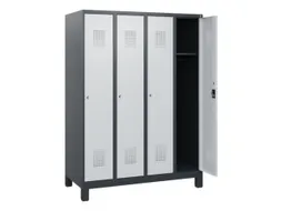 schoollocker,HxBxD 1630x1200x500mm,4vak,vak B 300mm,cil.-slot,voeten