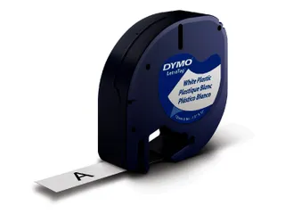 Labeltape Dymo Letratag 91201 plastic 12mm zwart op wit S0721660 - 5