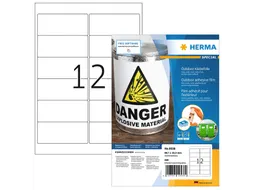HERMA 9538 Weervast Outdoor folie-etiket A4 99,1x42,3mm Wit 480 stuks