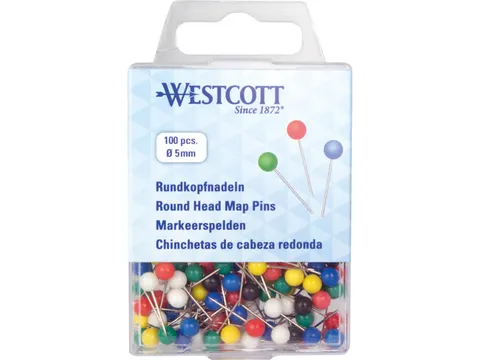 Markeerspelden Westcott ø5mm assorti kleuren, Ø5mm x 16mm