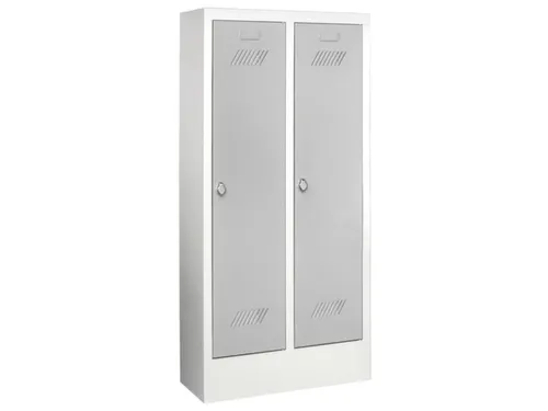 lockerkast v. kinderen,HxBxD 1300x530x300mm,2vak,RAL7035,front RAL5010
