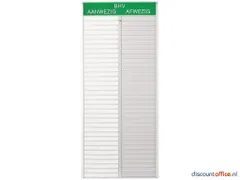 Bhv Ontruimingsbord 45 Namen Aluminium Aan/afwezigheidbord