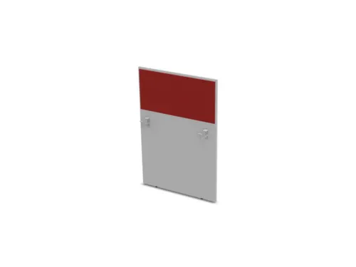 baliepaneel,v. bureau,aanbouw rechts,B 800mm,MP-lichtgrijs,BN4011-rood